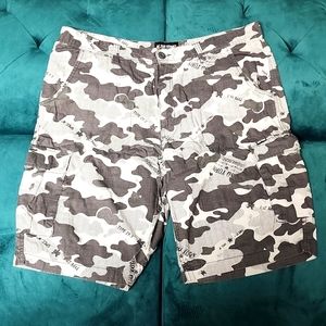 Zoo York Mens 100% Cotton Grey Camo Cargo Shorts